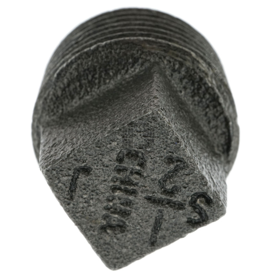 Worldwide Sourcing 610-3048 1/2" Male NPT Malleable Iron Black Pipe Plug