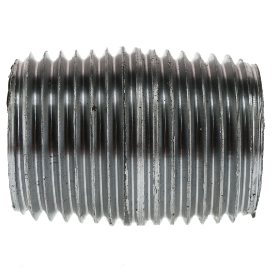 Worldwide Sourcing 612-5082 1/2" x Close Black Schedule 40 Pipe Nipple