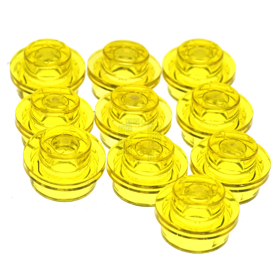 LEGO 6240216 1x1 Round Plate, Transparent Yellow, 10-Pack