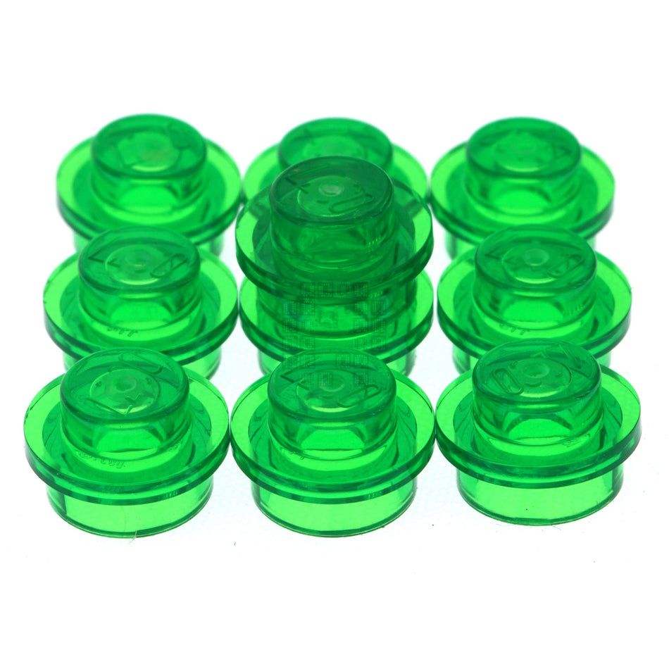 LEGO 6240221 1x1 Round Plate, Transparent Green, 10-Pack