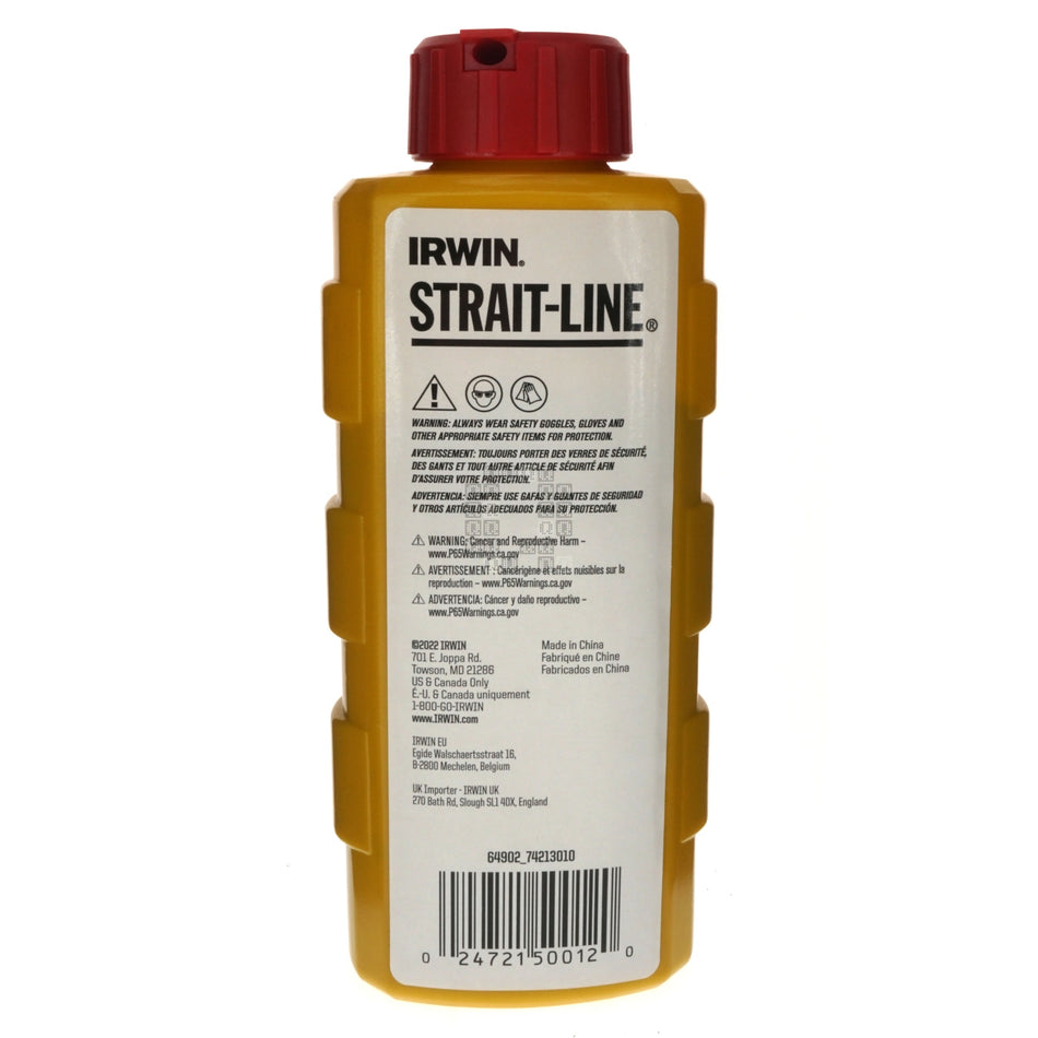 IRWIN 64902 STRAIT-LINE Red Permanent Marking Chalk Refill, 8oz