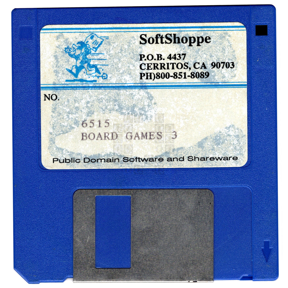 SoftShoppe 6515 Board Games 3 Floppy Disk