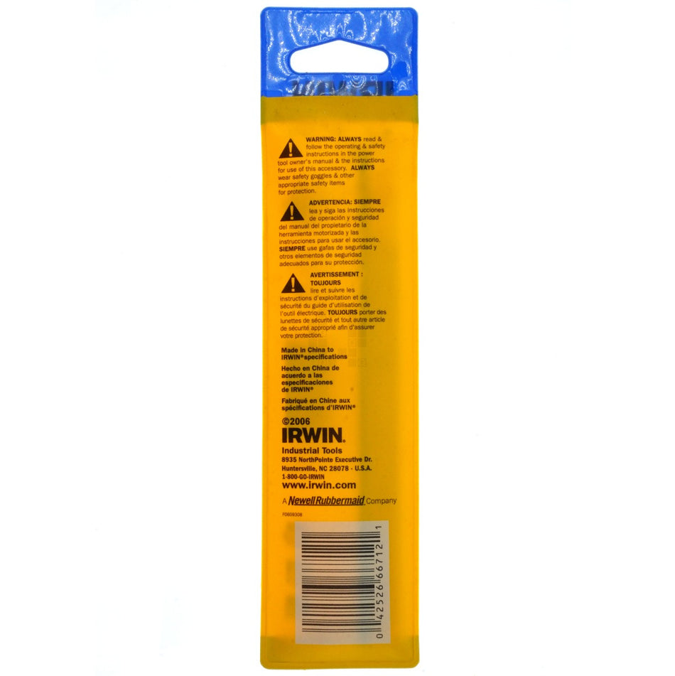 Irwin 66712 3/16" Extended Reach Black Oxide Aircraft Drill Bit, 6", 135ÃÂ° Split Point