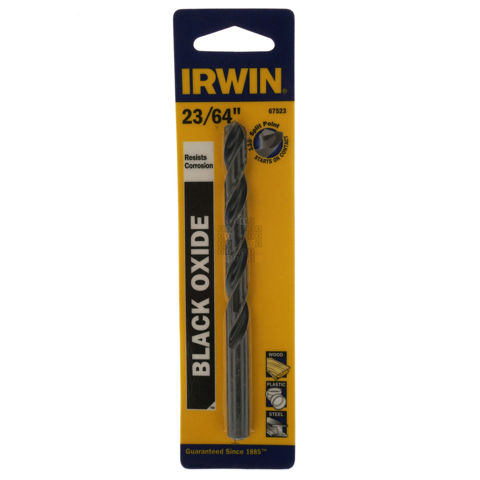 Irwin 67523 23/64" Black Oxide 135ÃÂ° Split Point Drill Bit
