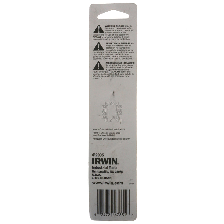 Irwin 67831 31/64" Black Oxide 135ÃÂ° Split Point Drill Bit, 3/8" Reduced Shank