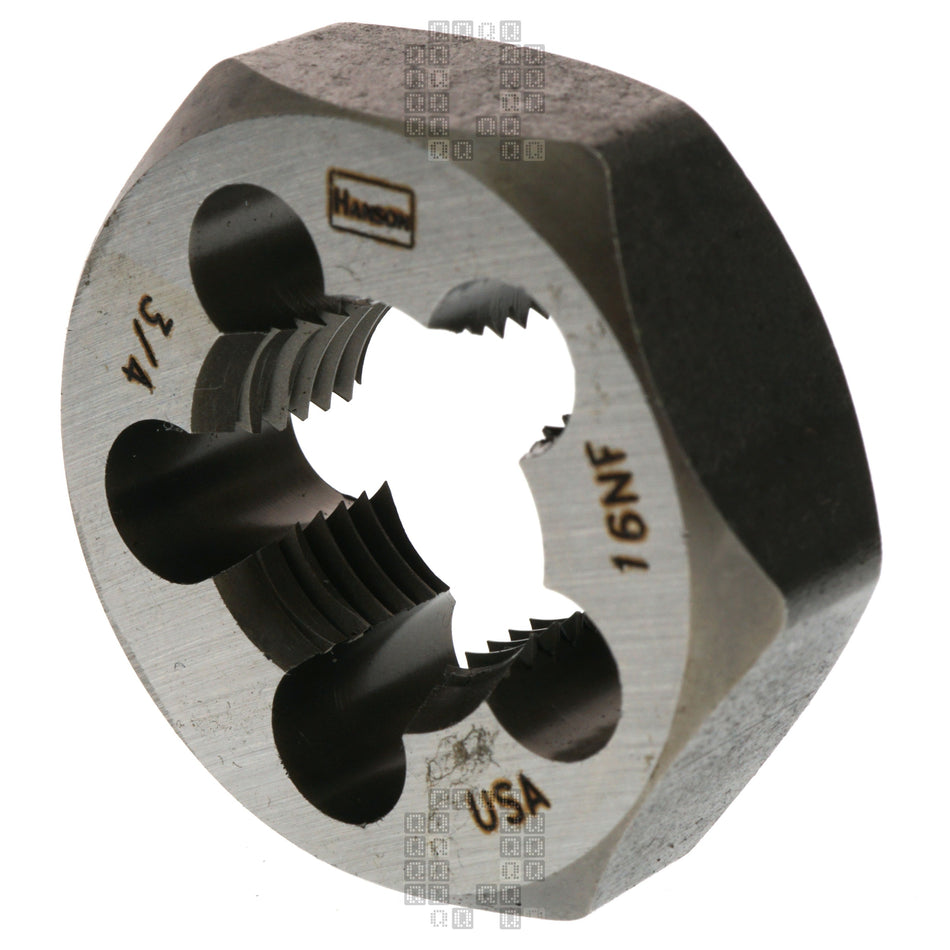 Irwin Hanson 6860ZR 3/4"-16 Right Hand RH 1-7/16" High Carbon Steel Hex Die