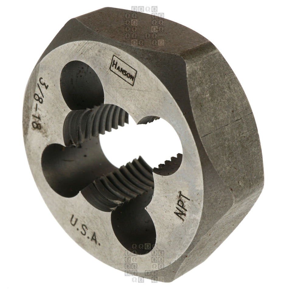 Irwin Hanson 7004 3/8"-18 NPT Right Hand RH Carbon Steel 1-7/16" Hex Die