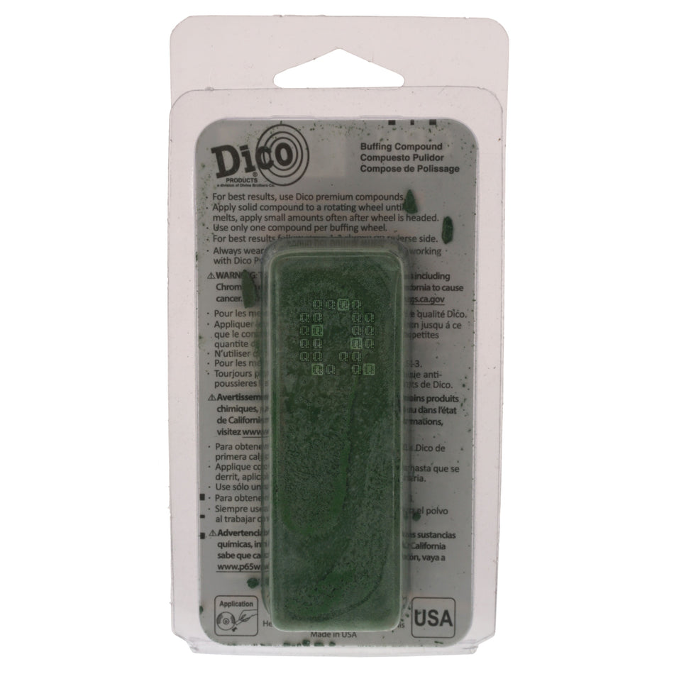 Dico Products 7100970 GRN Emerald Green Rouge Polishing Compound