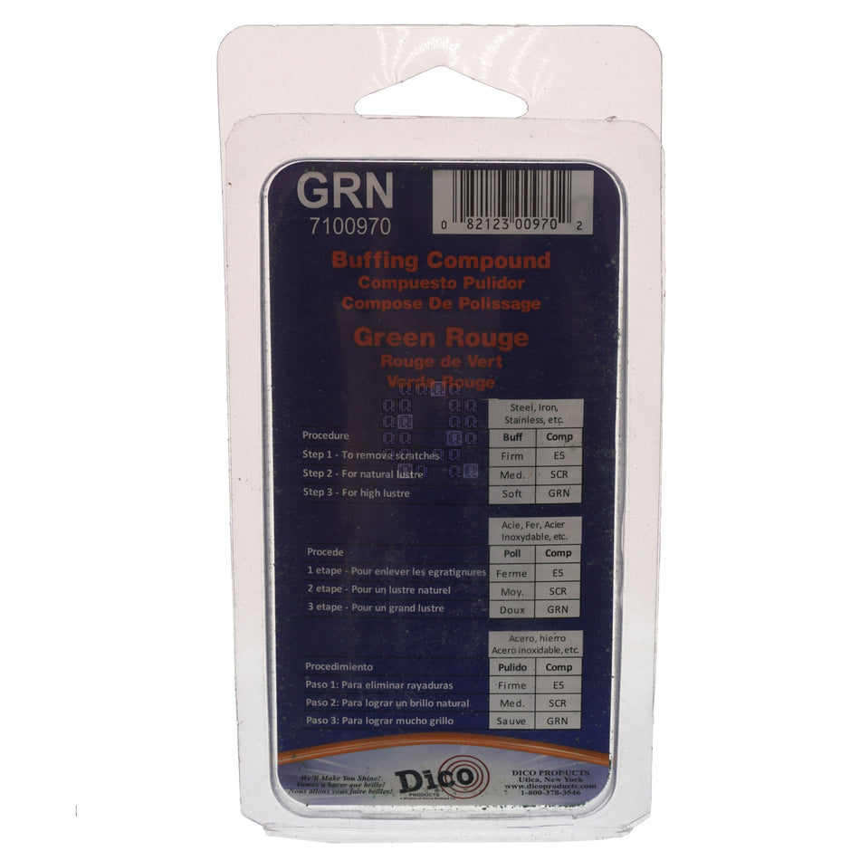 Dico Products 7100970 GRN Emerald Green Rouge Polishing Compound