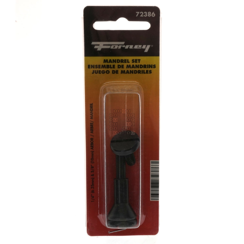 Forney Industries 72386 1/4" (6.35mm) x 3/8" (10mm) Arbor / Mandrel Set