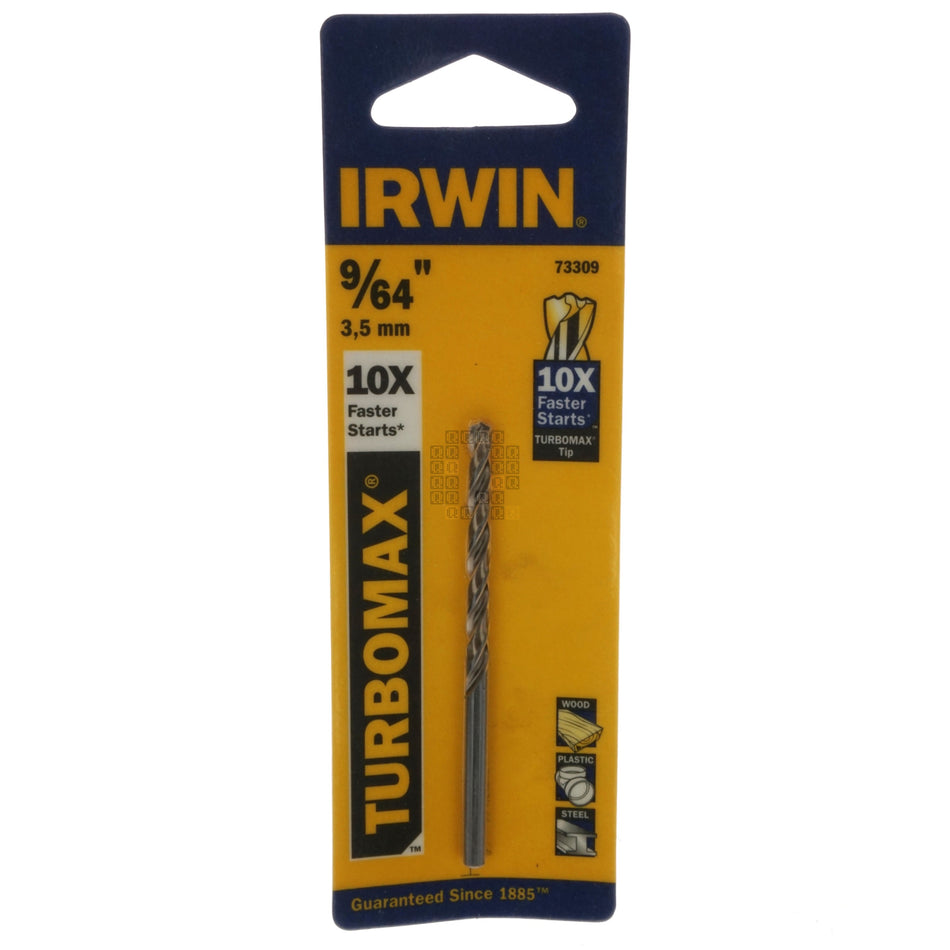 Irwin 73309 TURBOMAX Drill Bit, 9/64"