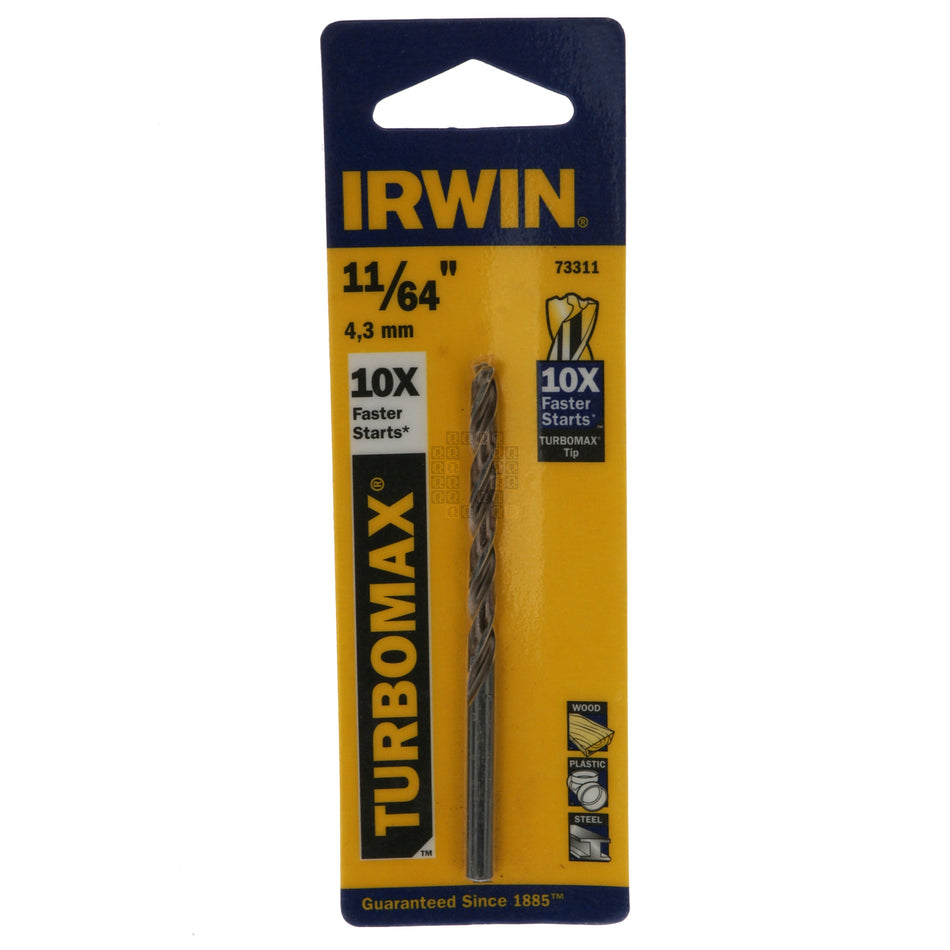 Irwin Industrial Tools 73311 Turbomax 11/64" Drill Bit
