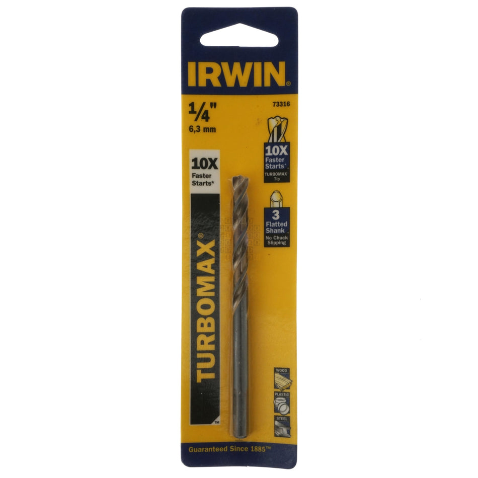 Irwin 73316 Turbomax 1/4" / 6.3mm Drill Bit