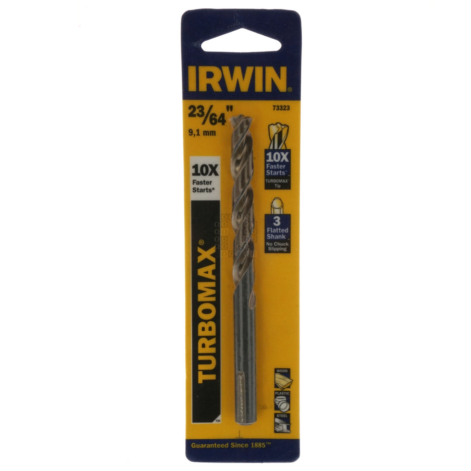 Irwin Industrial Tools 73323 Turbomax 23/64" Drill Bit