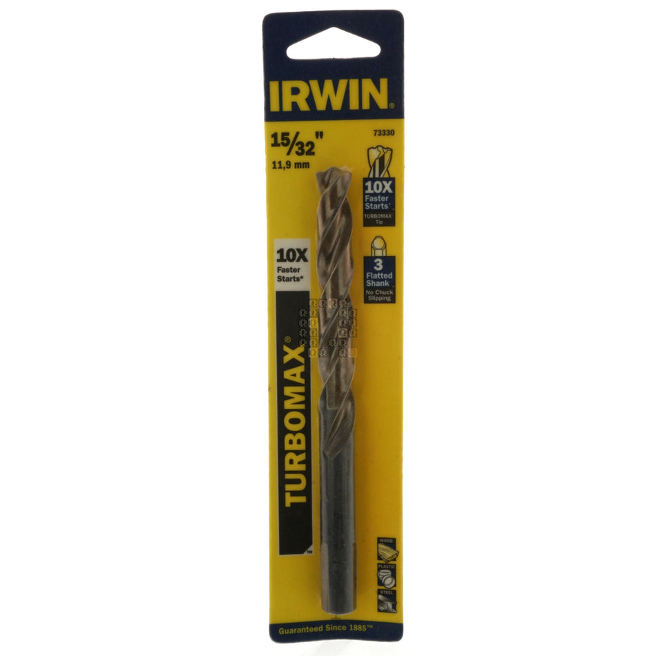 Irwin Industrial Tools 73330 TURBOMAX Drill Bit, 15/32" Diameter