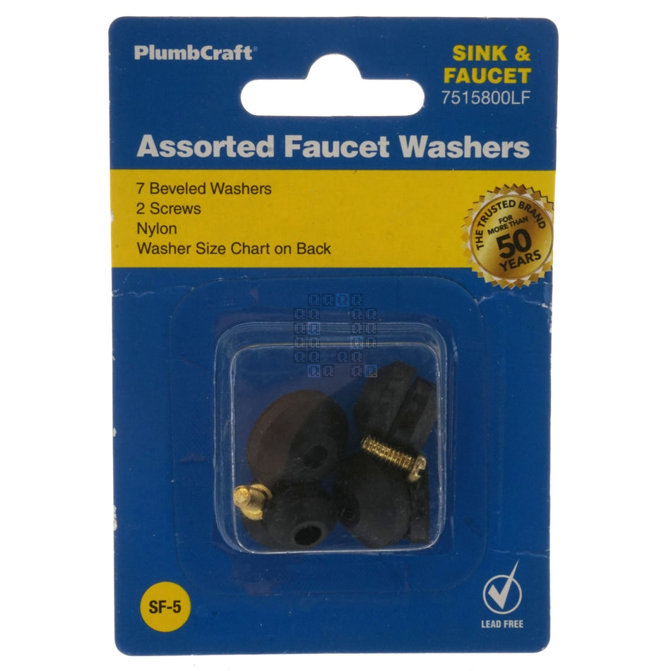 PlumbCraft 7515800LF 9-Piece Assorted Faucet Washers Kit