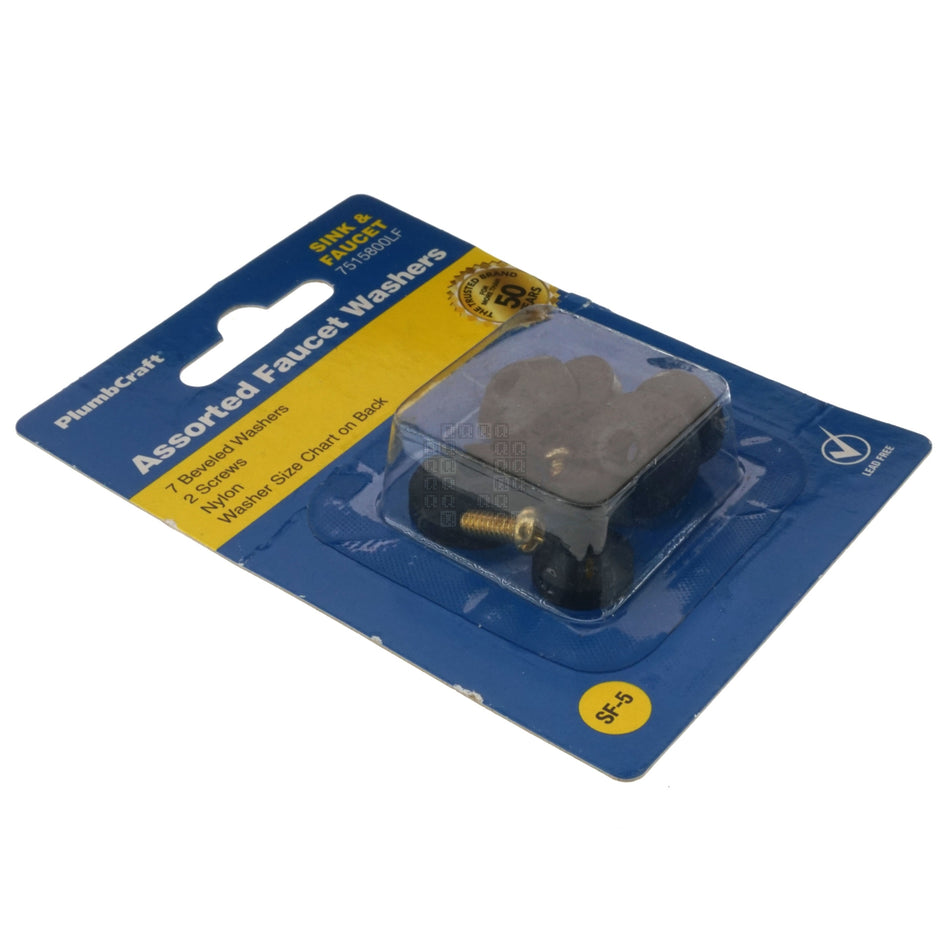 PlumbCraft 7515800LF 9-Piece Assorted Faucet Washers Kit