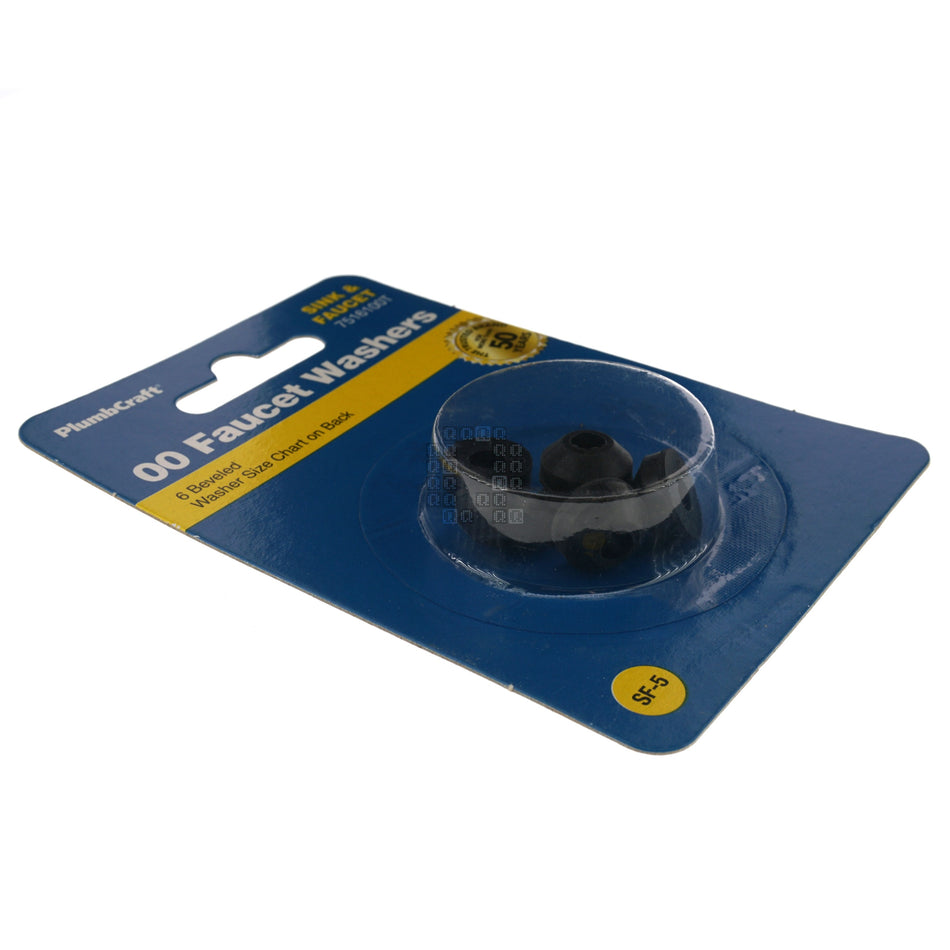 PlumbCraft 7516100T 00 Beveled Faucet Washers, 6-Pack