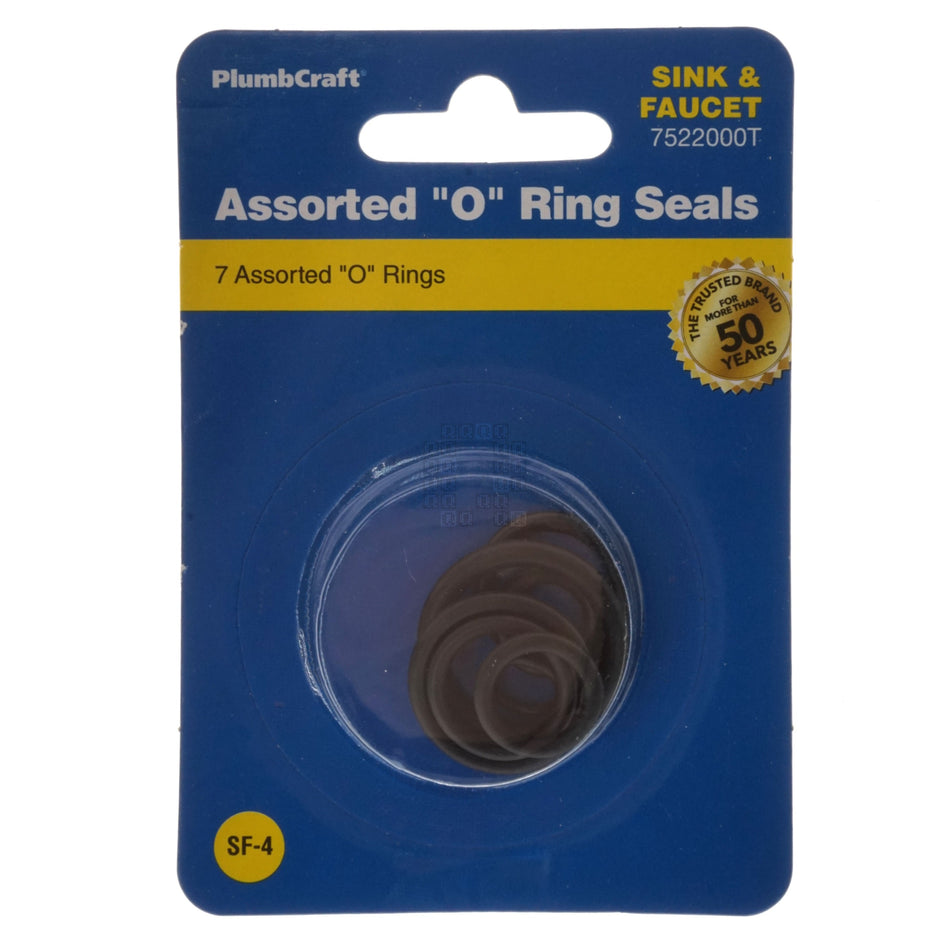 PlumbCraft 7522000T 7-Piece Assorted O-Ring Kit
