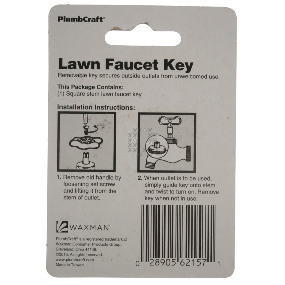 PlumbCraft 7621570N Removeable Lawn Faucet Key