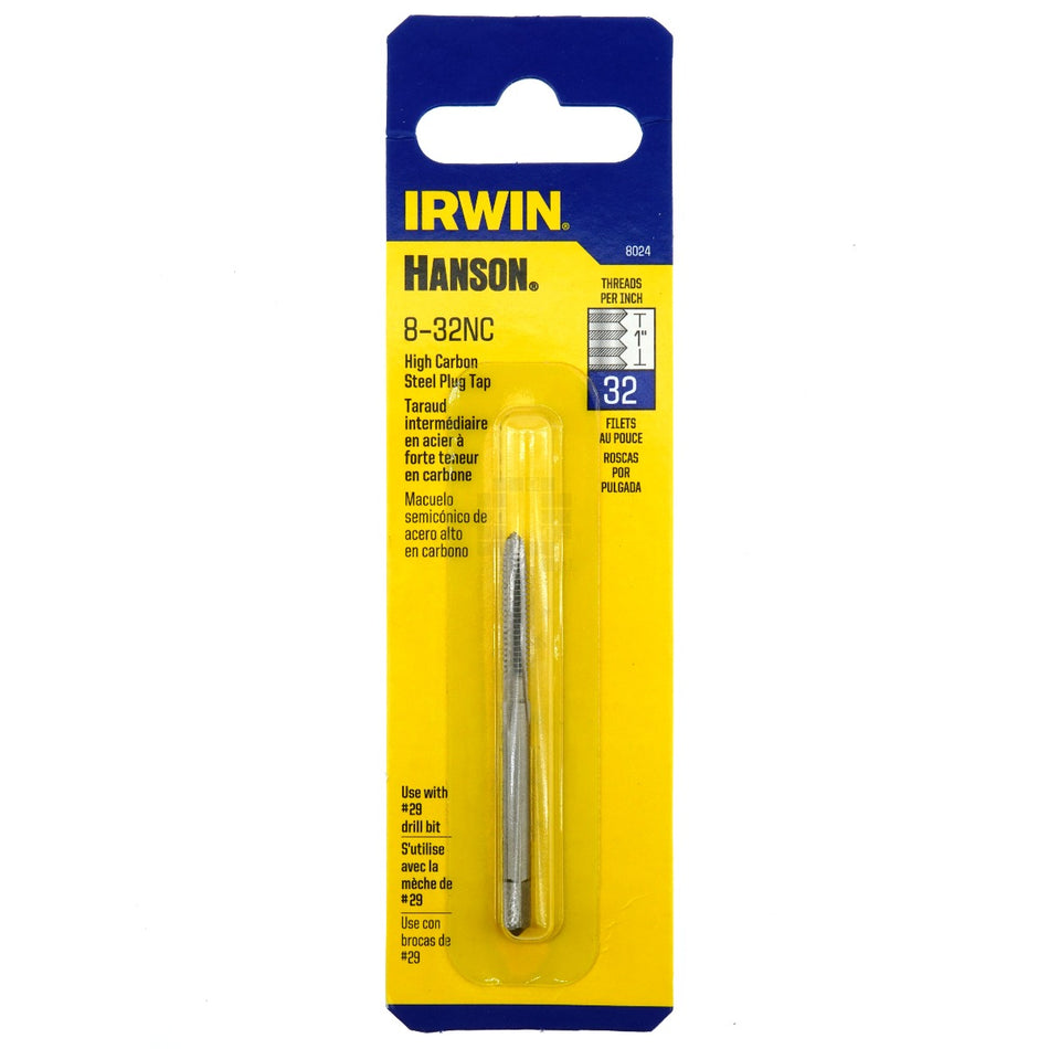 Irwin Hanson 8024 #8-32NC High Carbon Steel Plug Tap