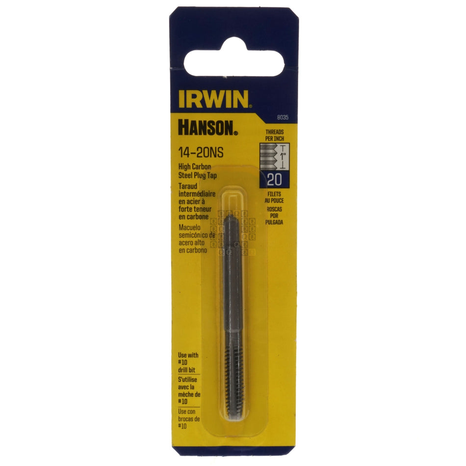 Irwin Hanson 8035 1/4"-20NS Right Hand RH High Carbon Steel Plug Tap