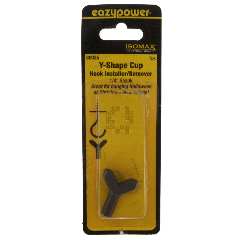 EAZYPOWER 80935 ISOMAX Y-Shape Cut Hook Installer / Remover, 1/4" Hex Shank