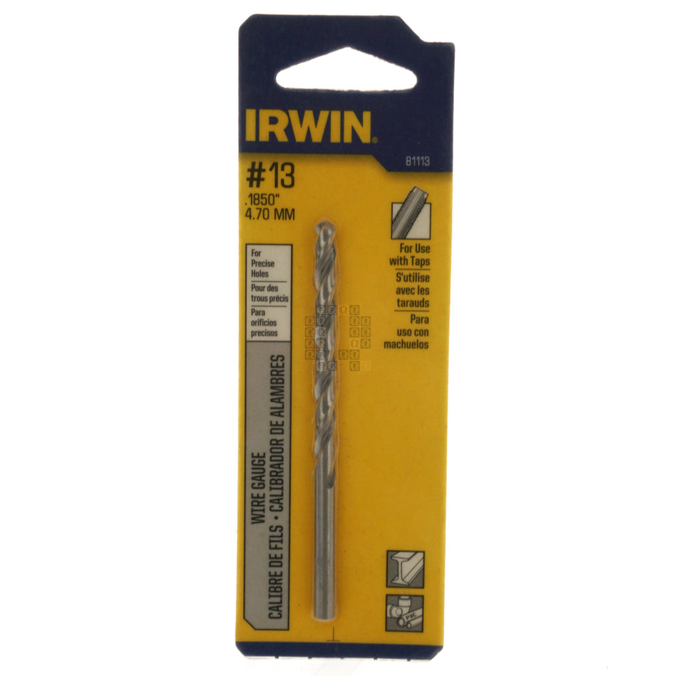 Irwin Industrial Tool 81113 #13 (0.1850") Jobber Length Wire Gauge Drill Bit
