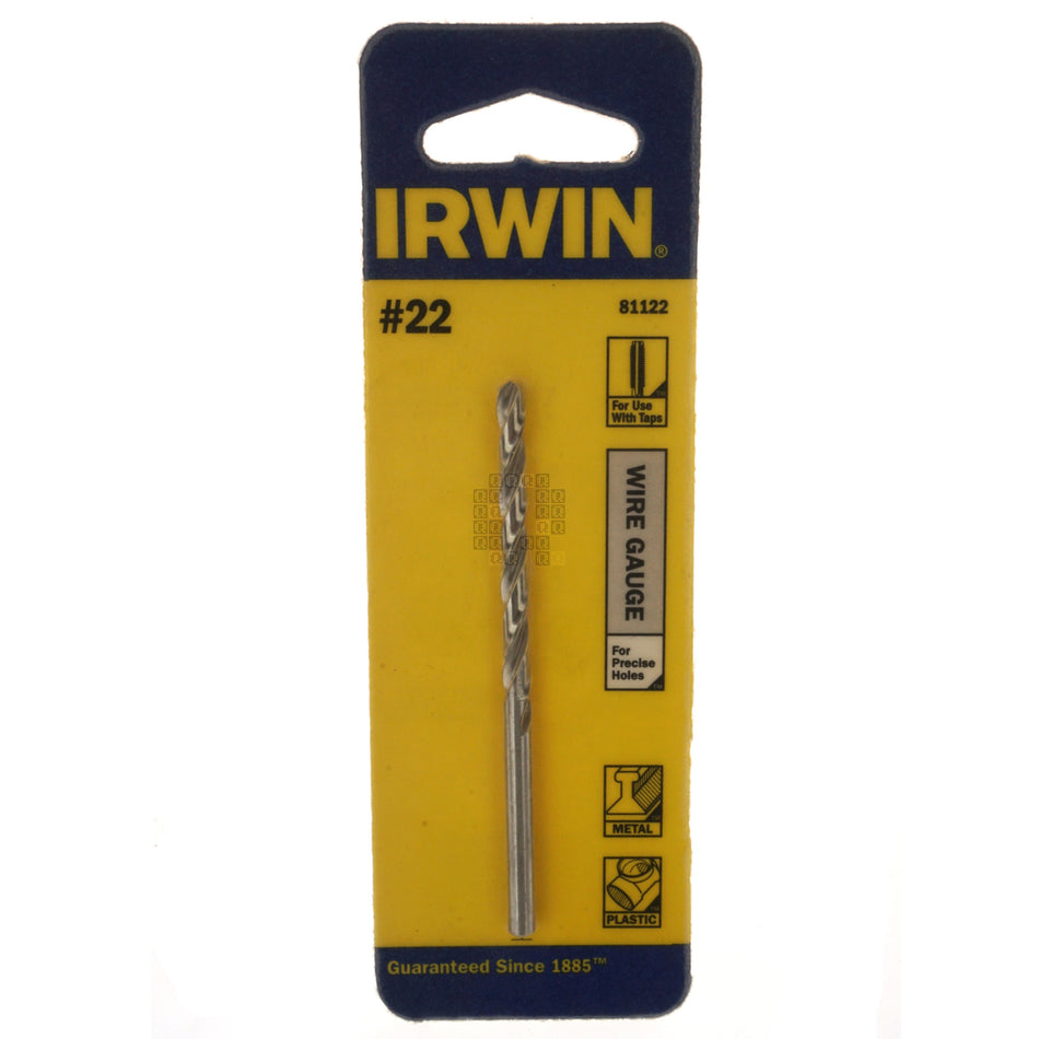 Irwin Industrial Tool 81122 #22 (0.1570") Jobber Length Wire Gauge Drill Bit