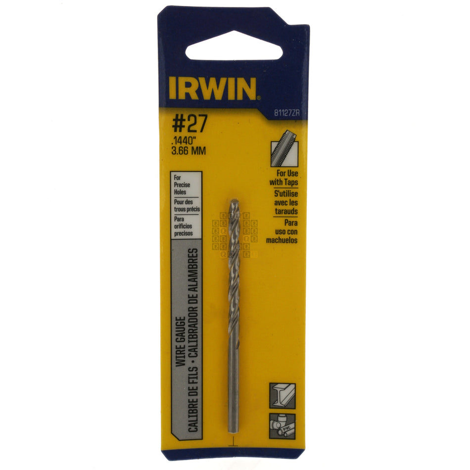Irwin Industrial Tool 81127ZR #27 (0.1440") Jobber Length Wire Gauge Drill Bit