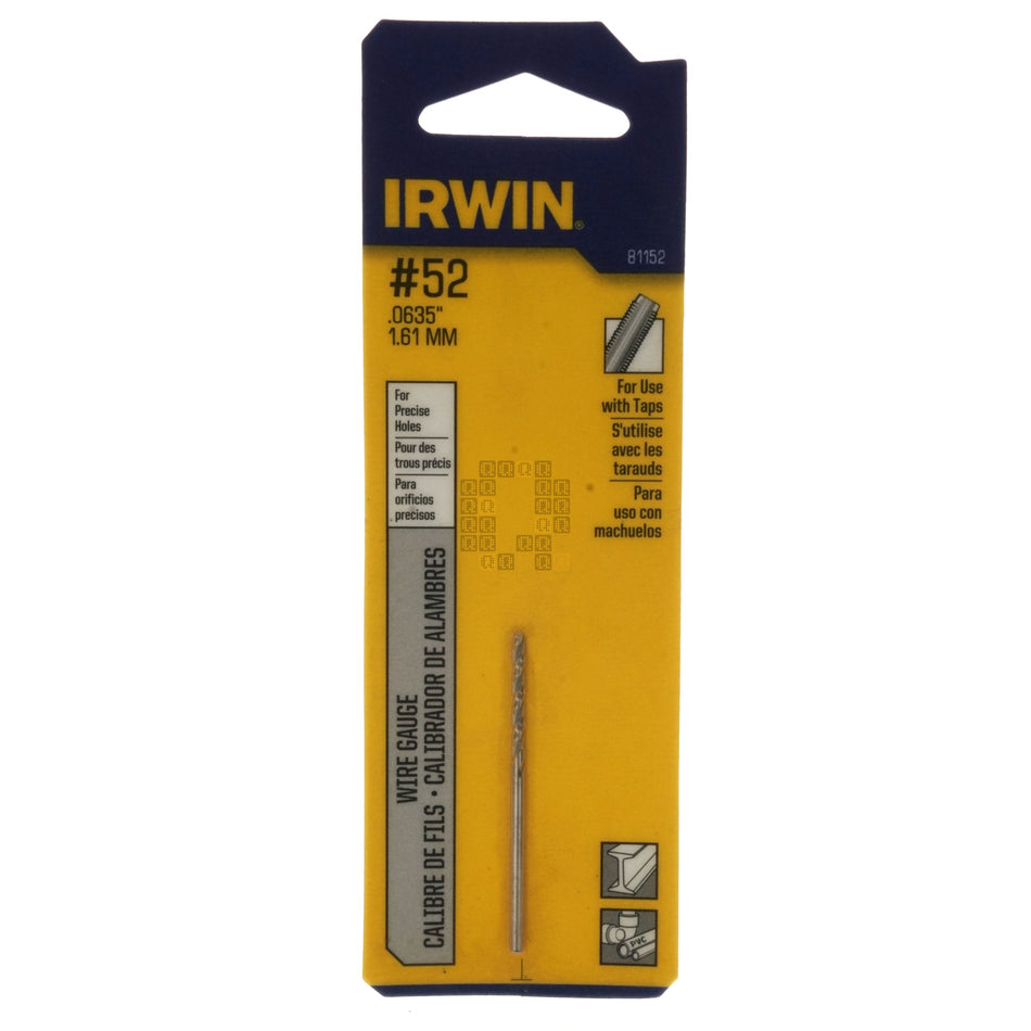 Irwin Industrial Tool 81152 #52 (0.0635" / 1.61mm) Jobber Length Wire Gauge Drill Bit