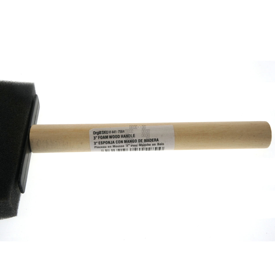 Linzer 85055-0 441-7564 3" Foam Brush, Wood Handle, High Density Closed Cell Foam