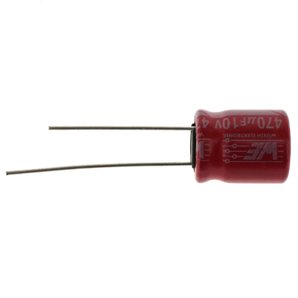 Wurth 860240275007 Aluminum Electrolytic Capacitor, 470uF 10VDC, 10x12.5mm