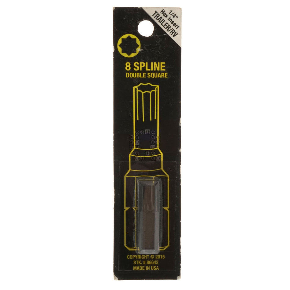 Best Way Tools 86642 #8 Spline (Double Square) Screwdriver Bit, 1" Length