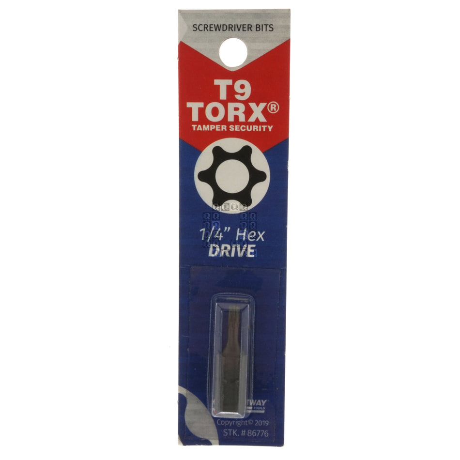 Best Way Tools 86776 Tamper Security T9 TORX Screwdriver Bit, 1" Length