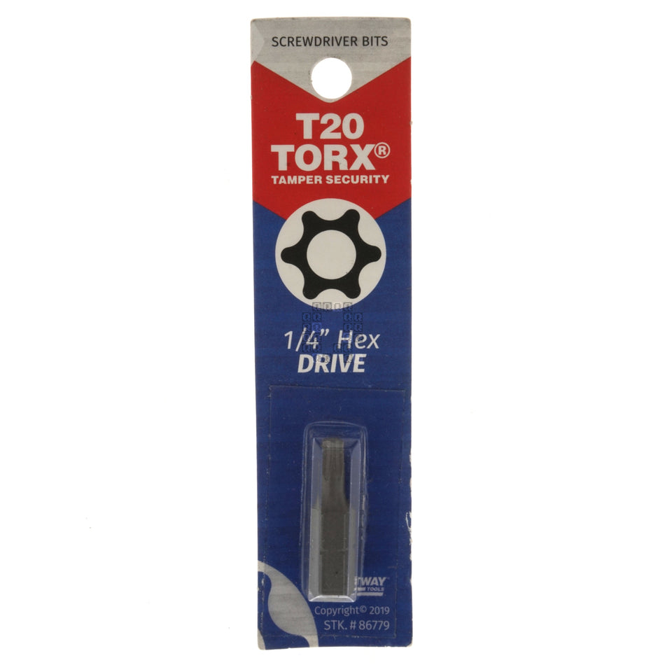Best Way Tools 86779 Tamper Security T20 TORX Screwdriver Bit, 1" Length