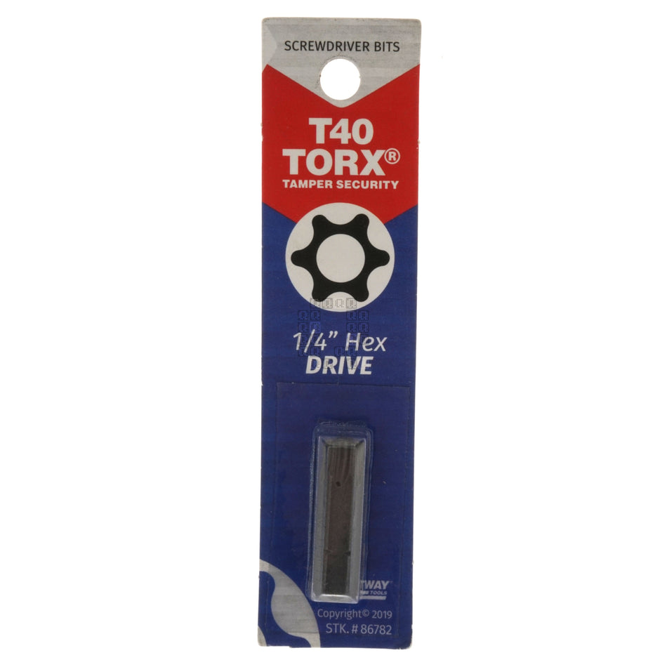 Best Way Tools 86782 Tamper Security T40 TORX Screwdriver Bit, 1" Length