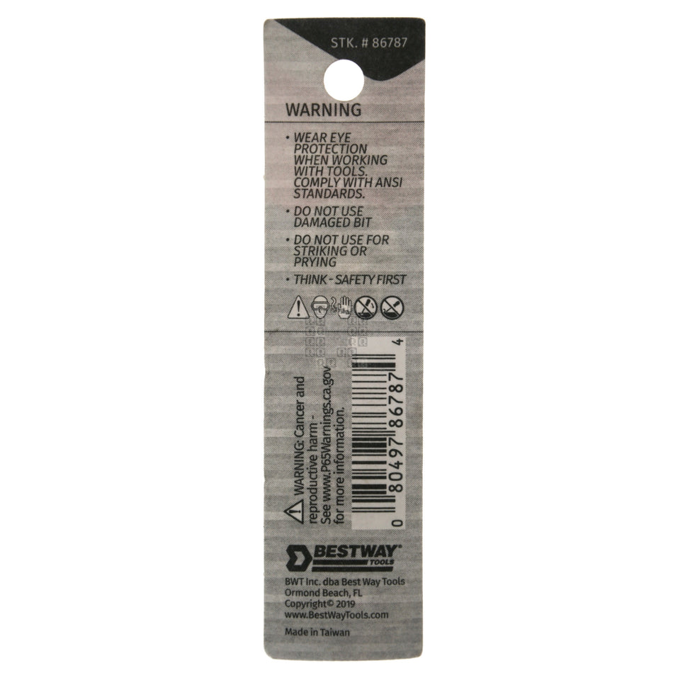 Best Way Tools 86787 Tamper Security T30 TORX Screwdriver Bit, 1" Length