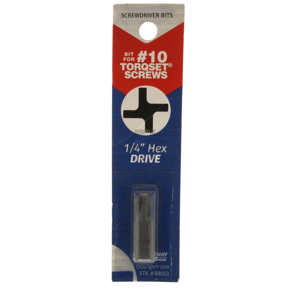 Best Way Tools 88053 #10 Torqset Screw Screwdriver Bit, 1" Length