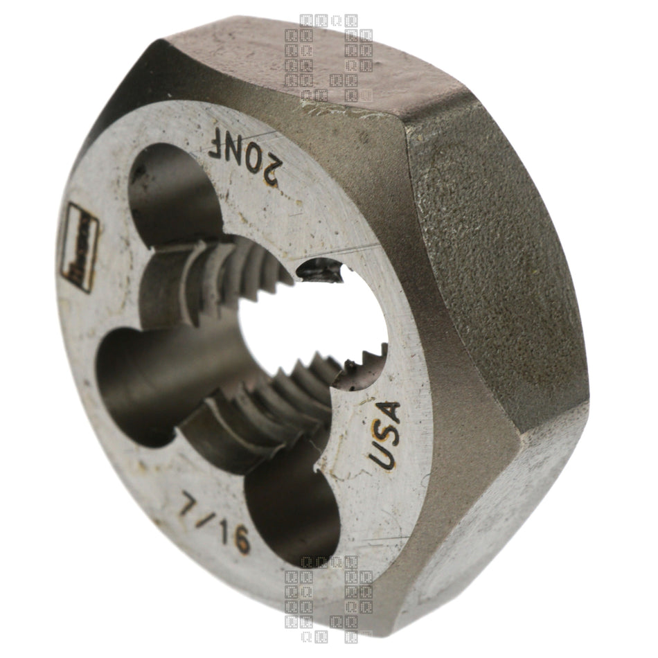 Irwin Hanson 9440 7/16" - 20NF SAE High Carbon Steel 1" Hex Die