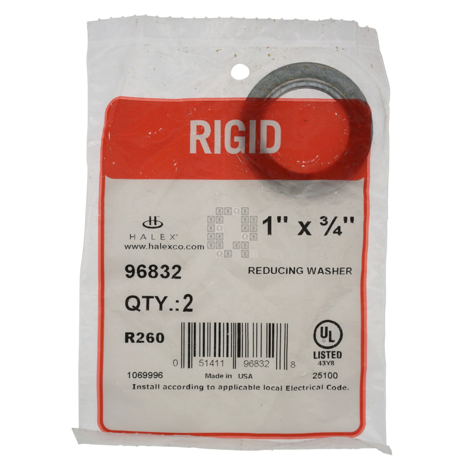 Halex 96832 Rigid Reducing Washer, 1" x 3/4" NPT