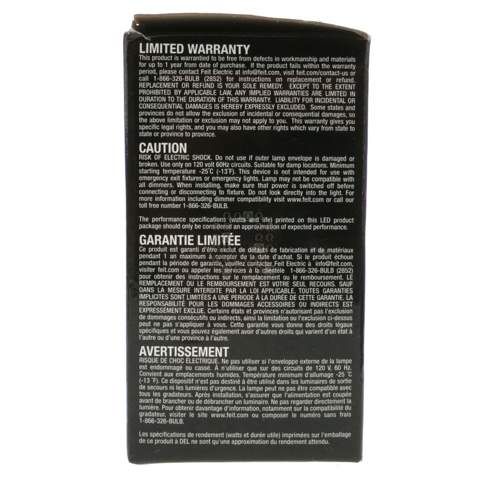 Feit Electric A19/TB/LED Blue Filament LED Light Bulb, 4.5 Watt, 120V E26 Base, Dimmable, 20,000hr