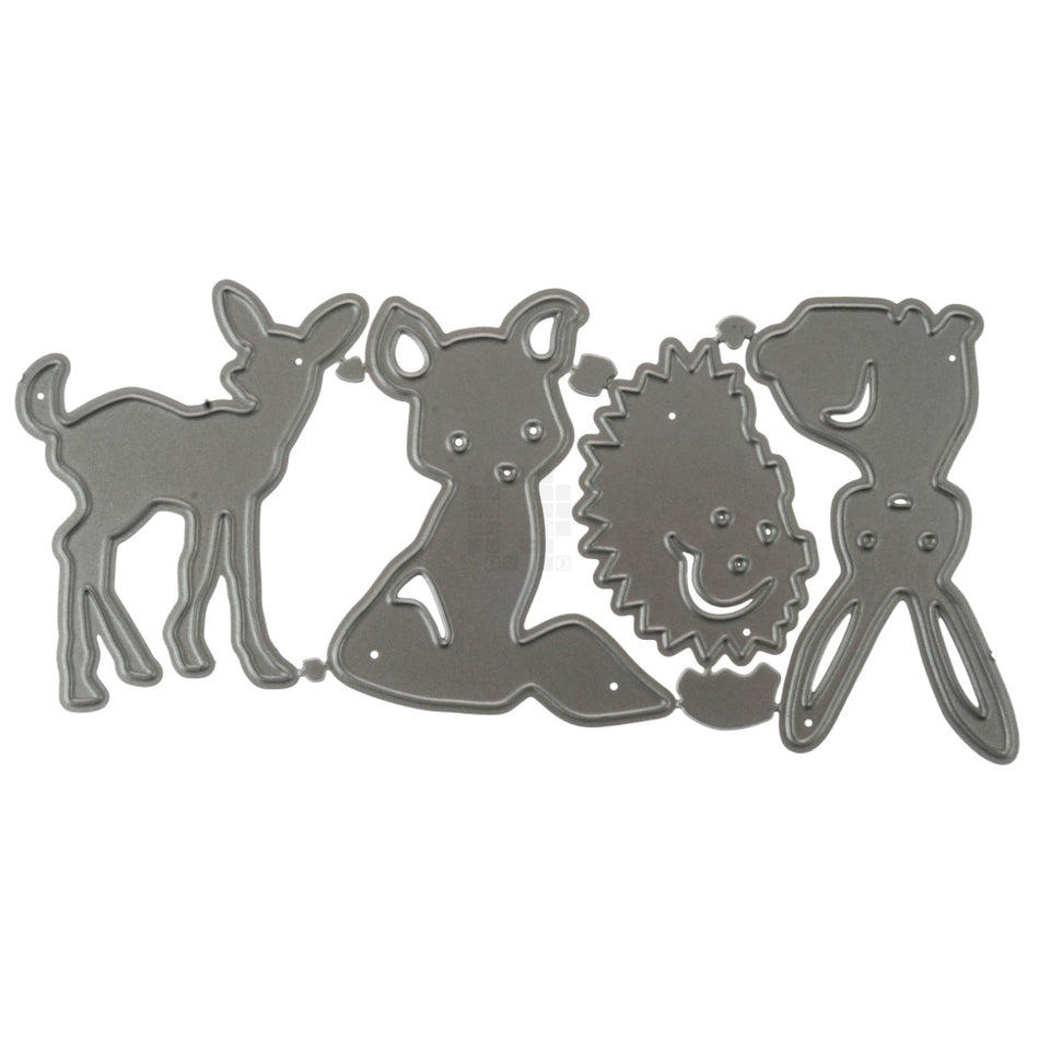 Rabbit, Fox, Deer & Hedgehog Animal Metal Cutting Die Set
