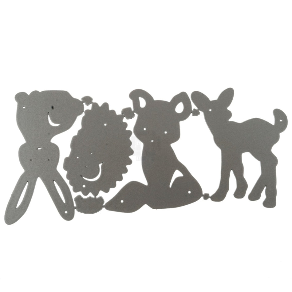 Rabbit, Fox, Deer & Hedgehog Animal Metal Cutting Die Set