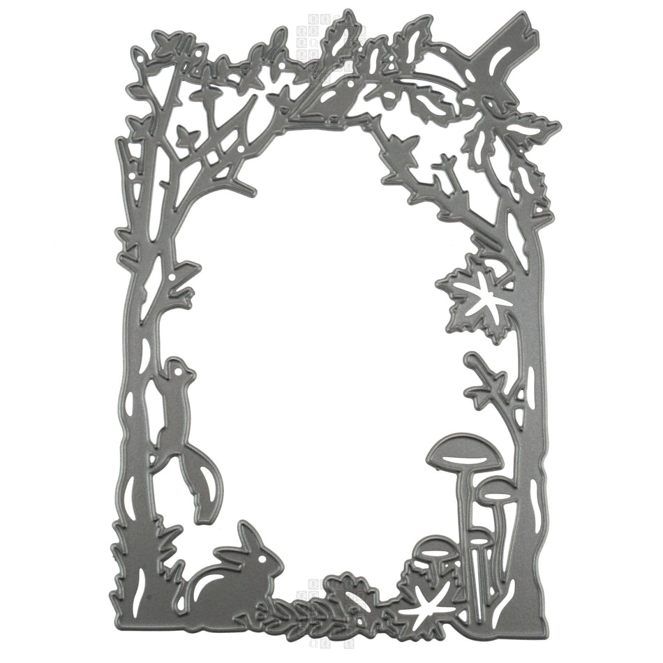 Wild Animals in Trees Autumn Frame Metal Cutting Die