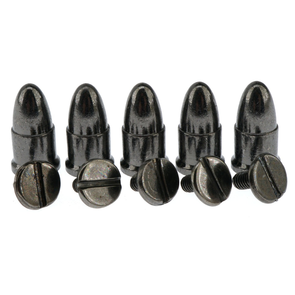 Bullet Spike 8x15mm, Gunmetal, M3-0.5mm Threaded, 5 Pack