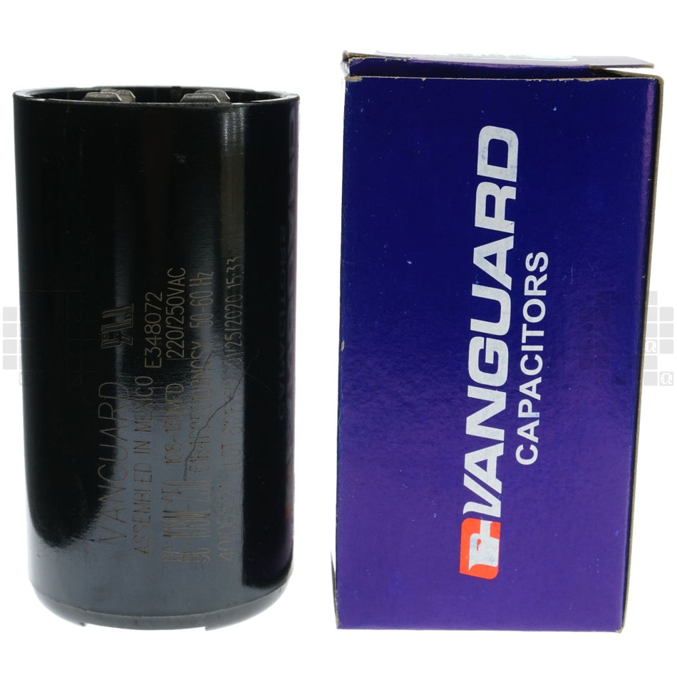 Vanguard BC-108M-250 Electric Motor Start Capacitor , 108-130 uF, 220-250 VAC