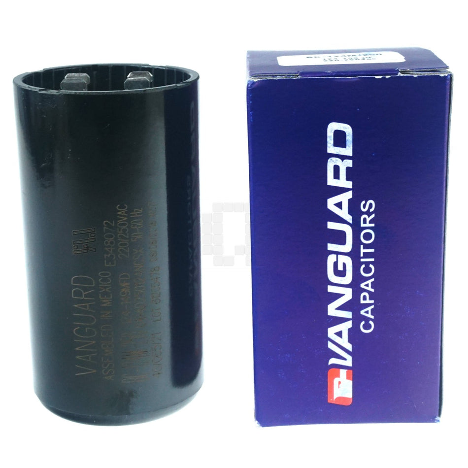 Vanguard BC-124M-250 Electric Motor Start Capacitor, 124-149 uF, 220-250VAC