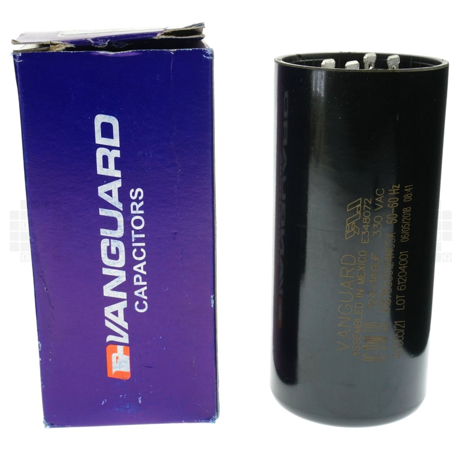Vanguard BC-124M-330 Electric Motor Start Capacitor, 124-149uF, 330VAC