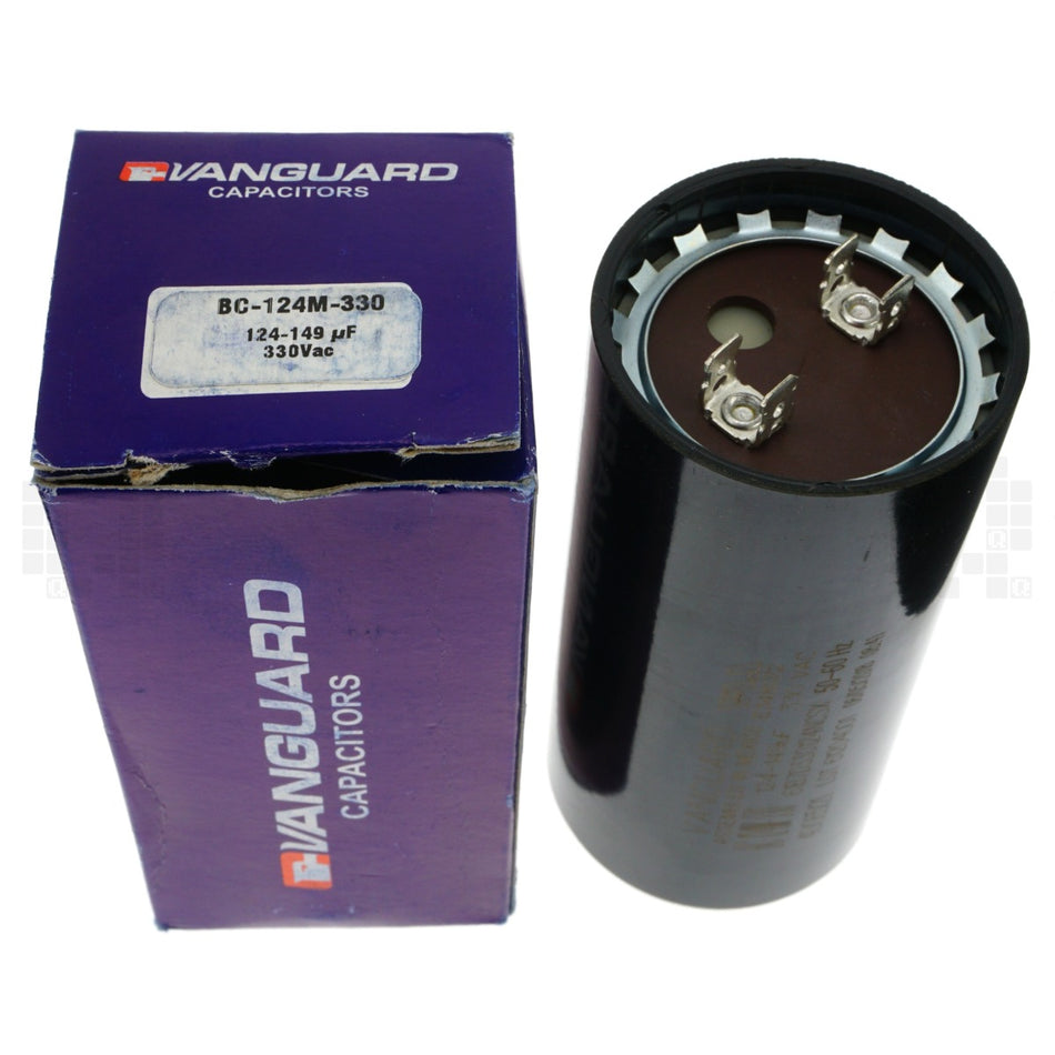 Vanguard BC-124M-330 Electric Motor Start Capacitor, 124-149uF, 330VAC